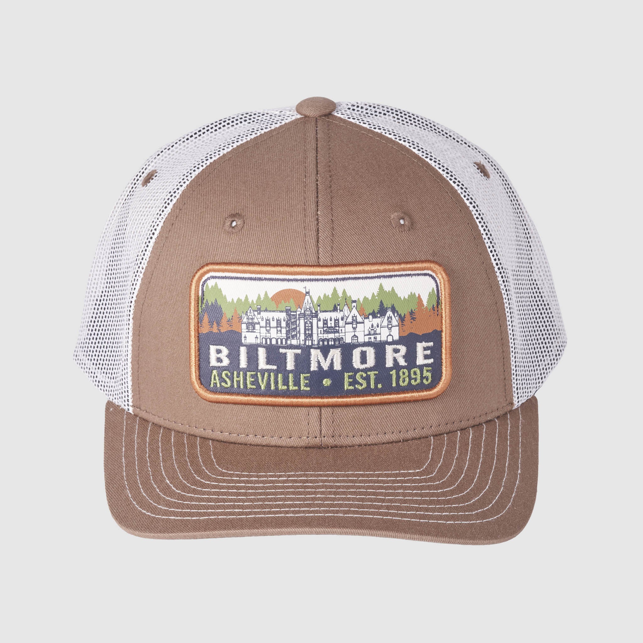Biltmore Fall Badge Hat – Coffee, White