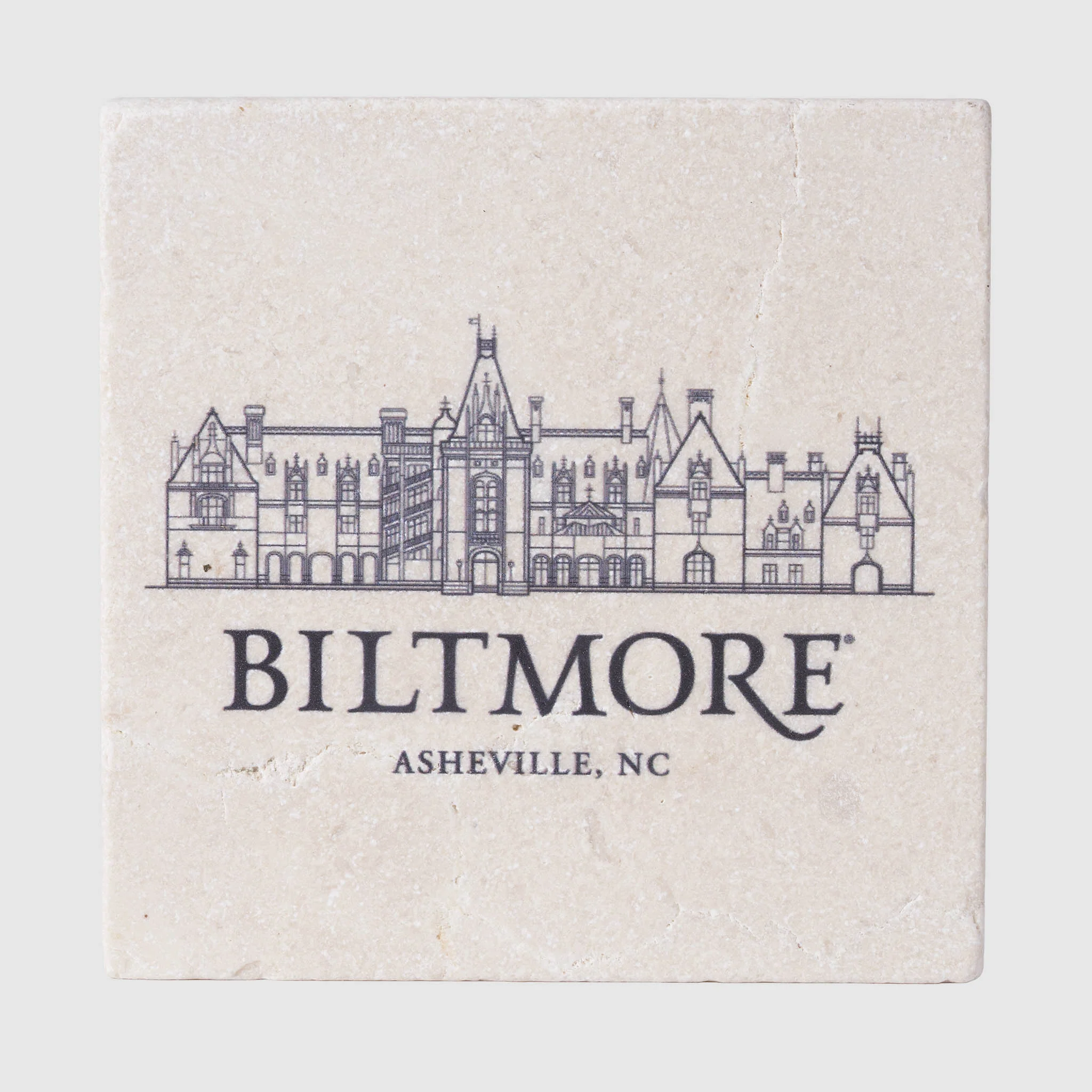 Biltmore House Façade Coaster – Stone