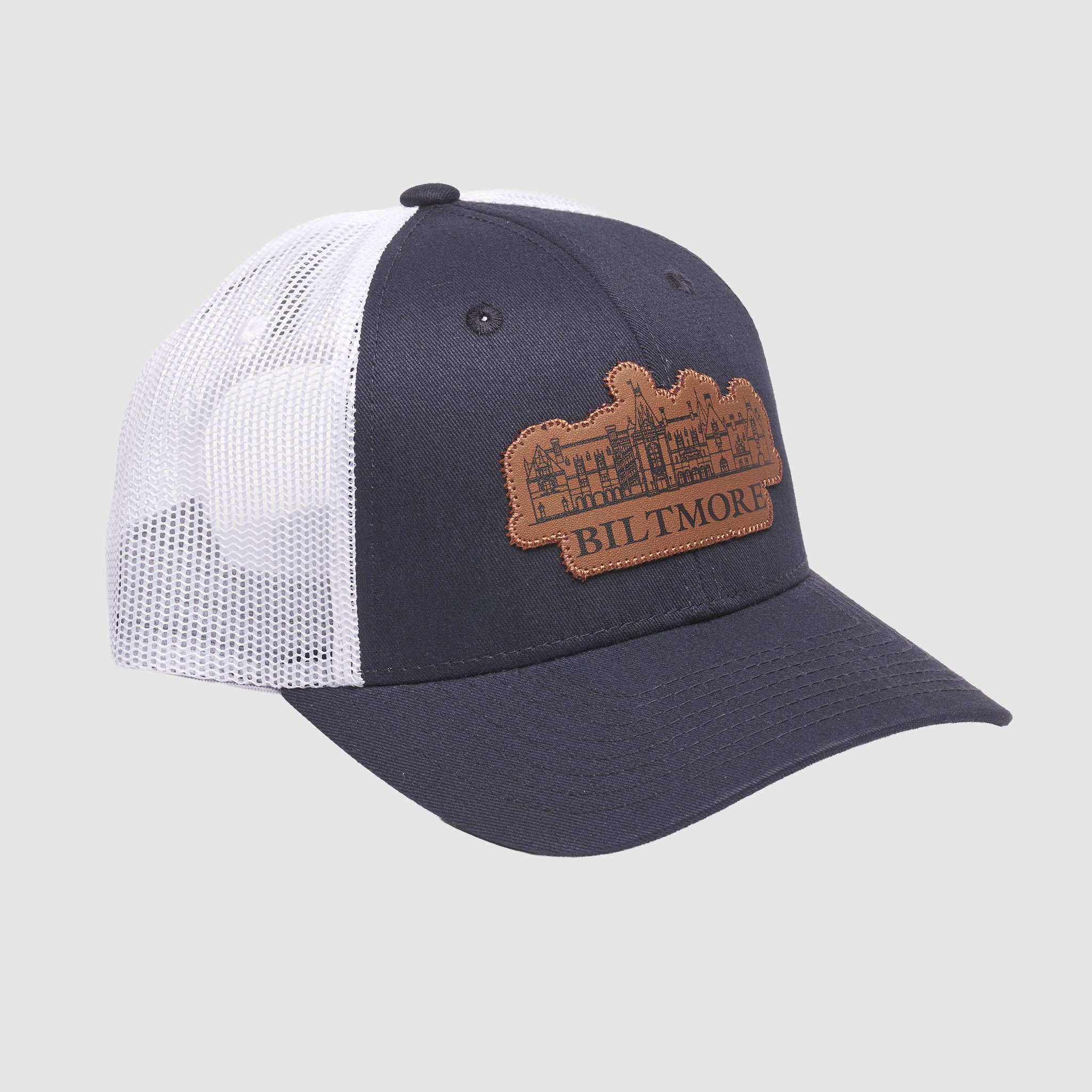 Biltmore House Badge Hat – Navy Blue, White - Image 2