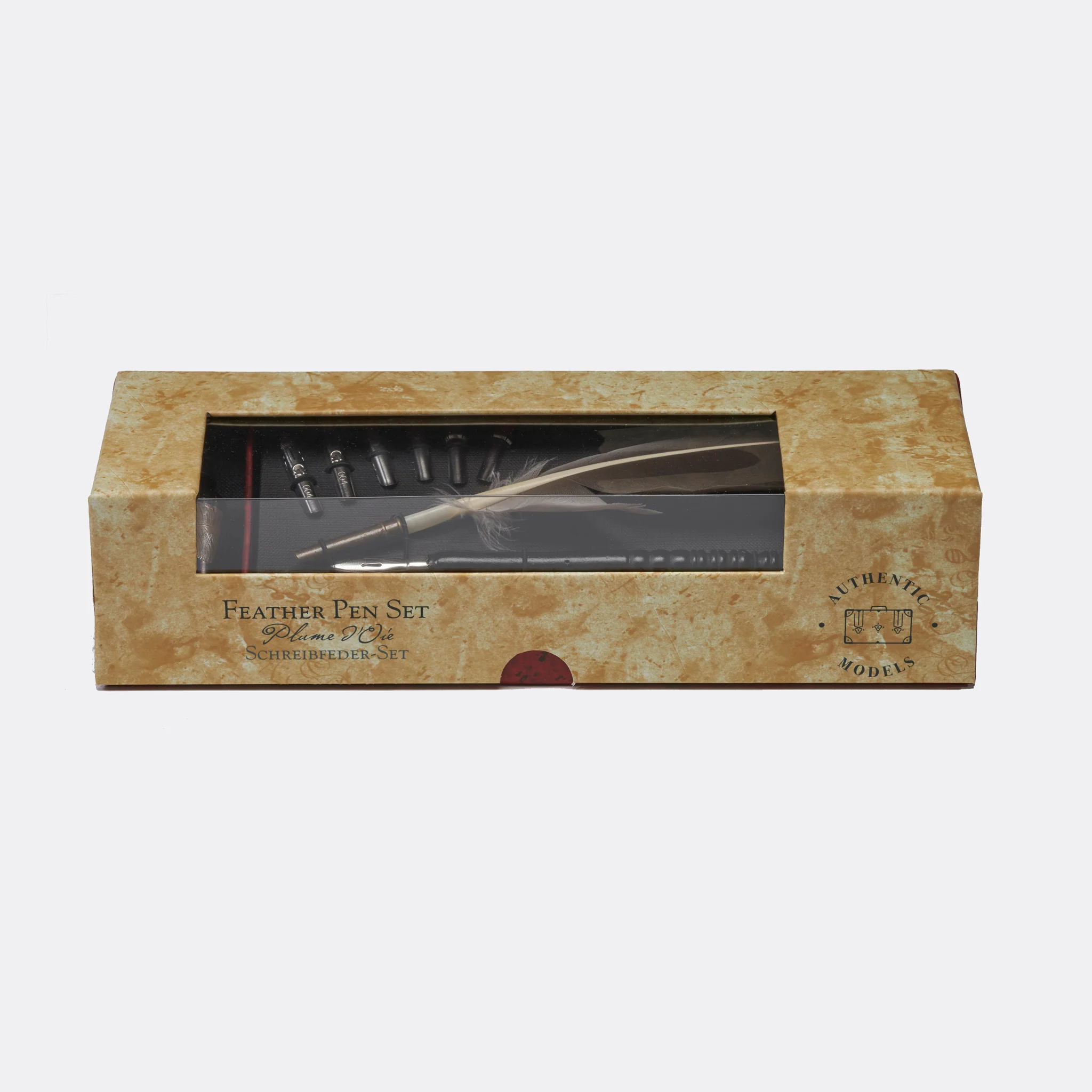 Feather Quill Pen Set with Ink - Image 2