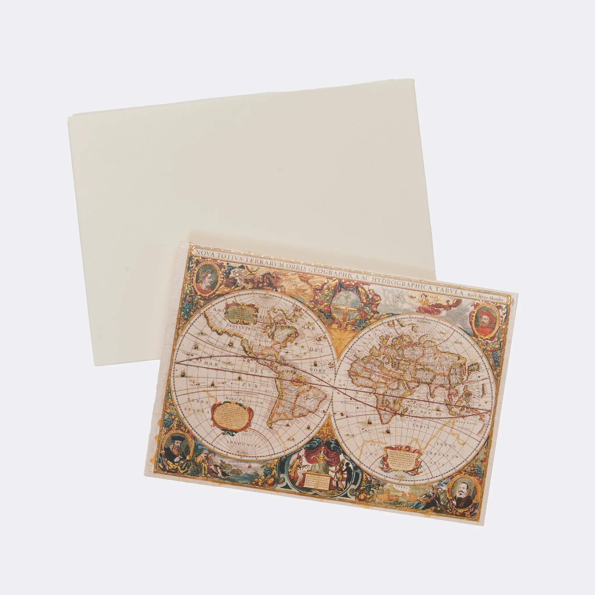 Old World Map Note Card Set