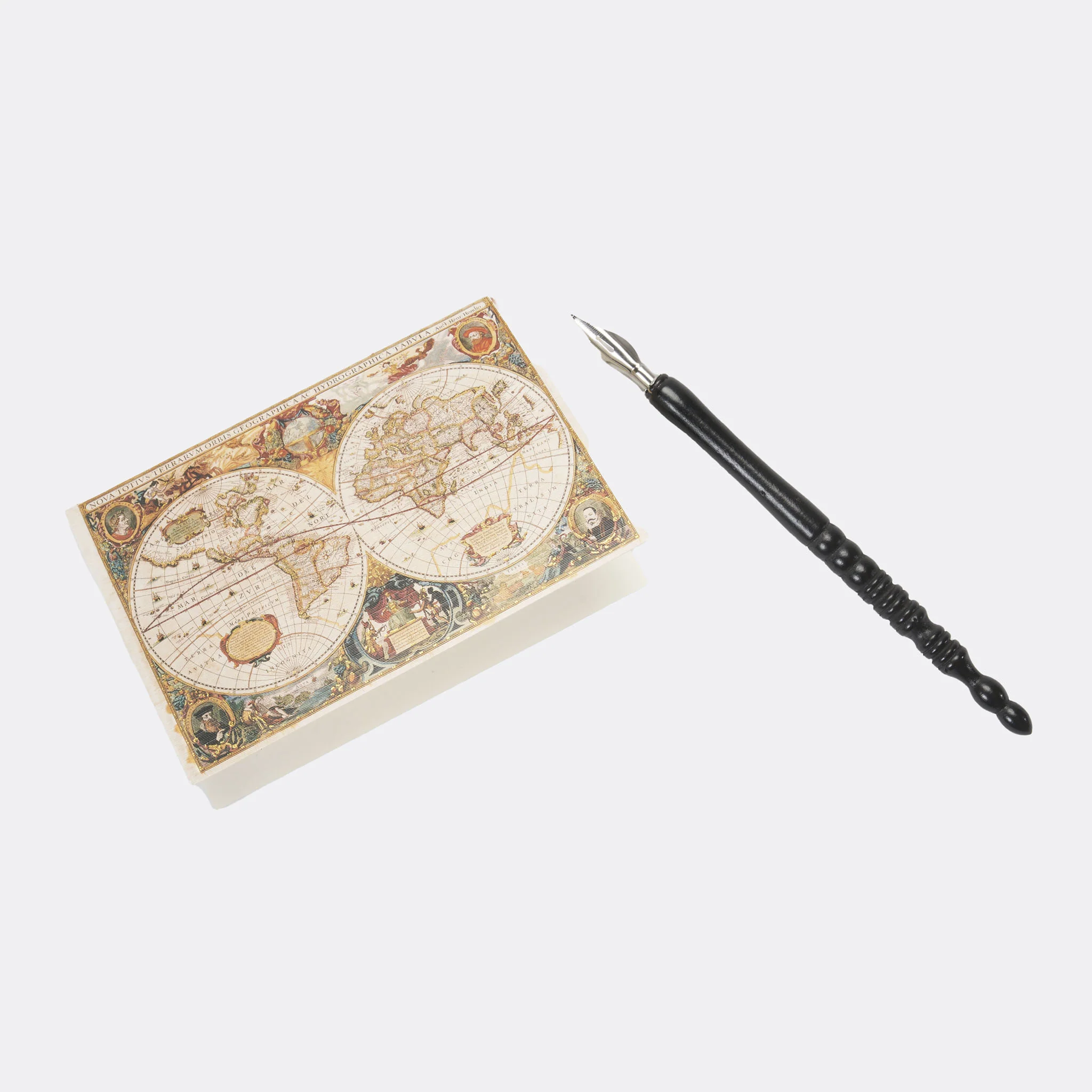 Old World Map Note Card Set - Image 2