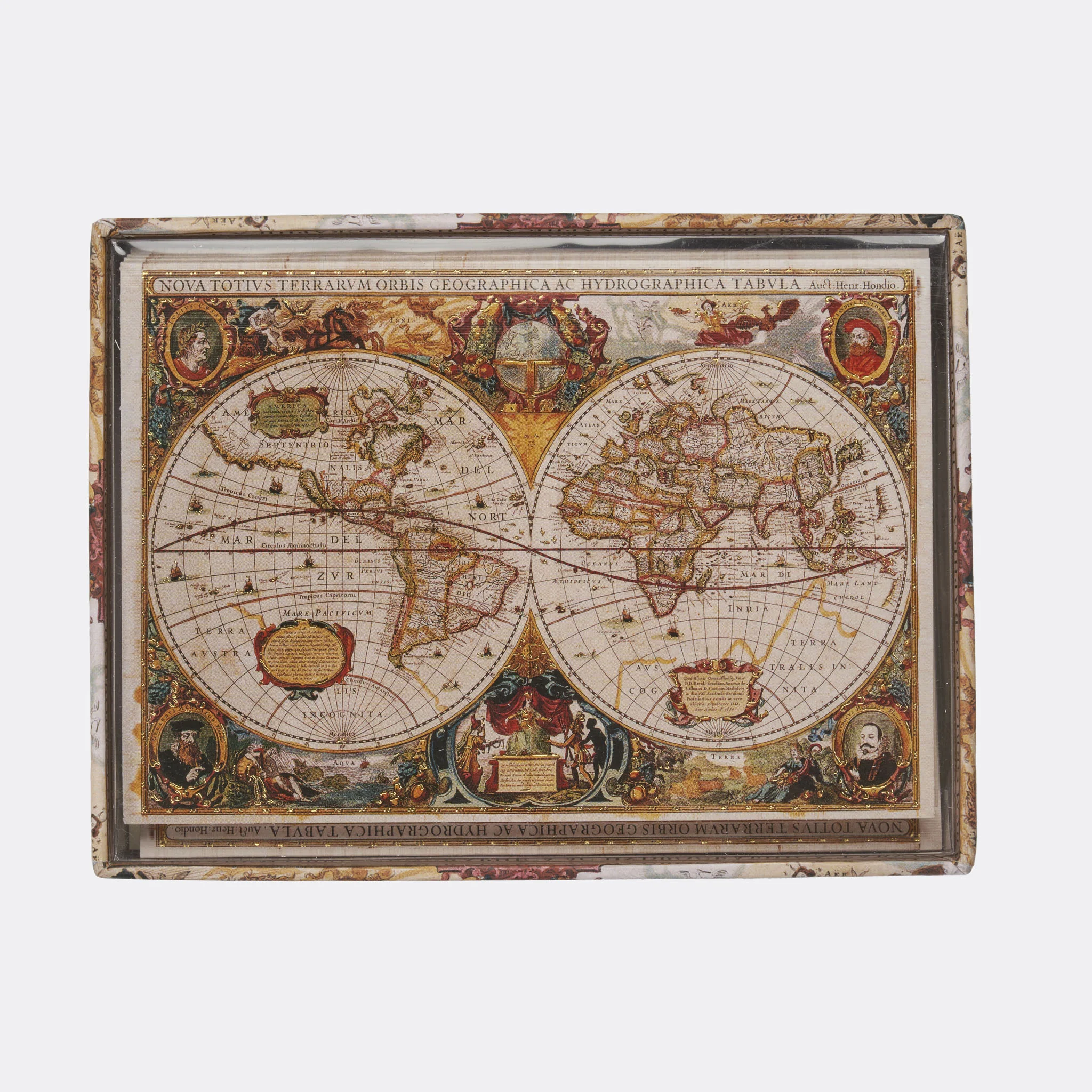 Old World Map Note Card Set - Image 3