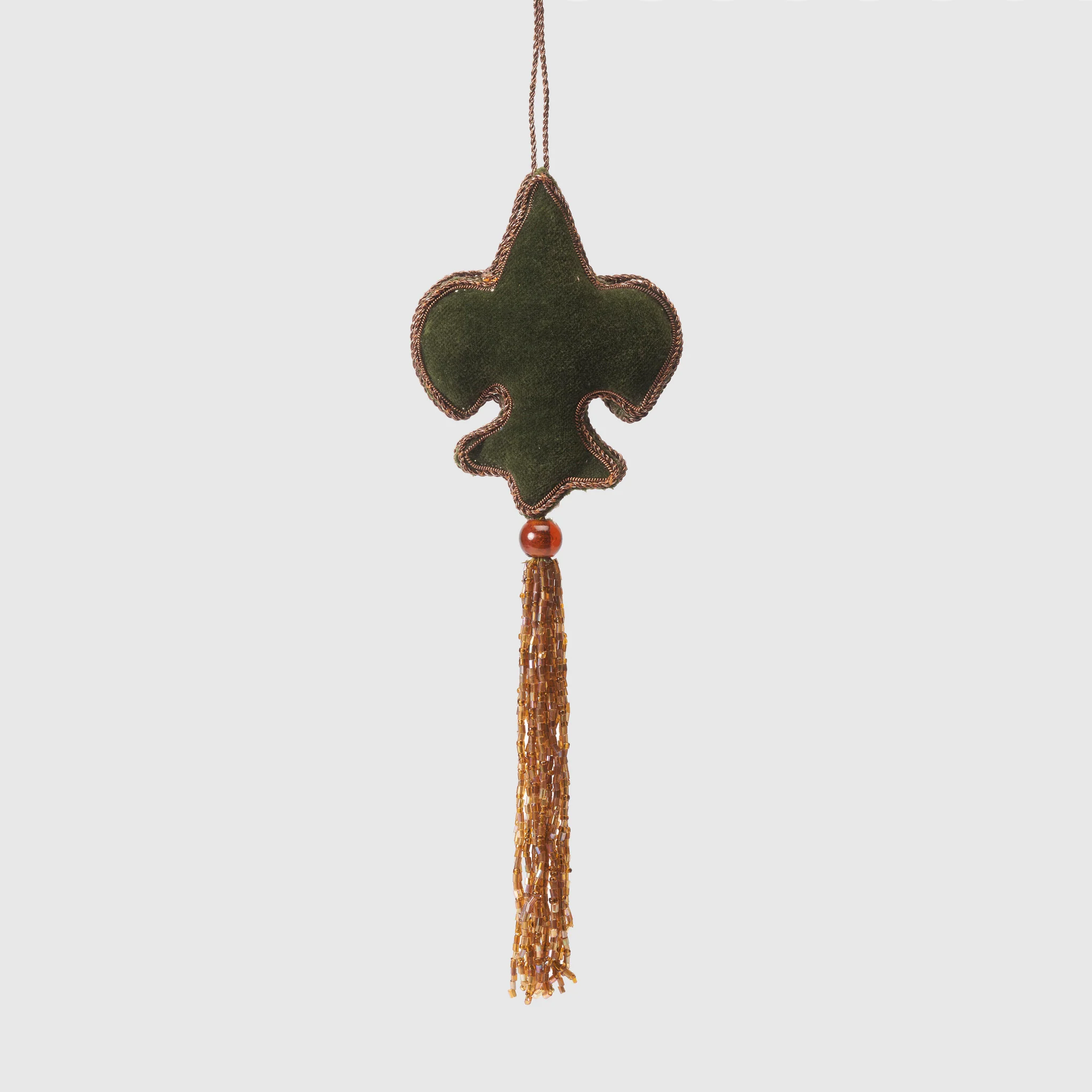 Velvet Fleur-de-Lis Tassel Ornament – Tapestry Gallery Collection - Image 4