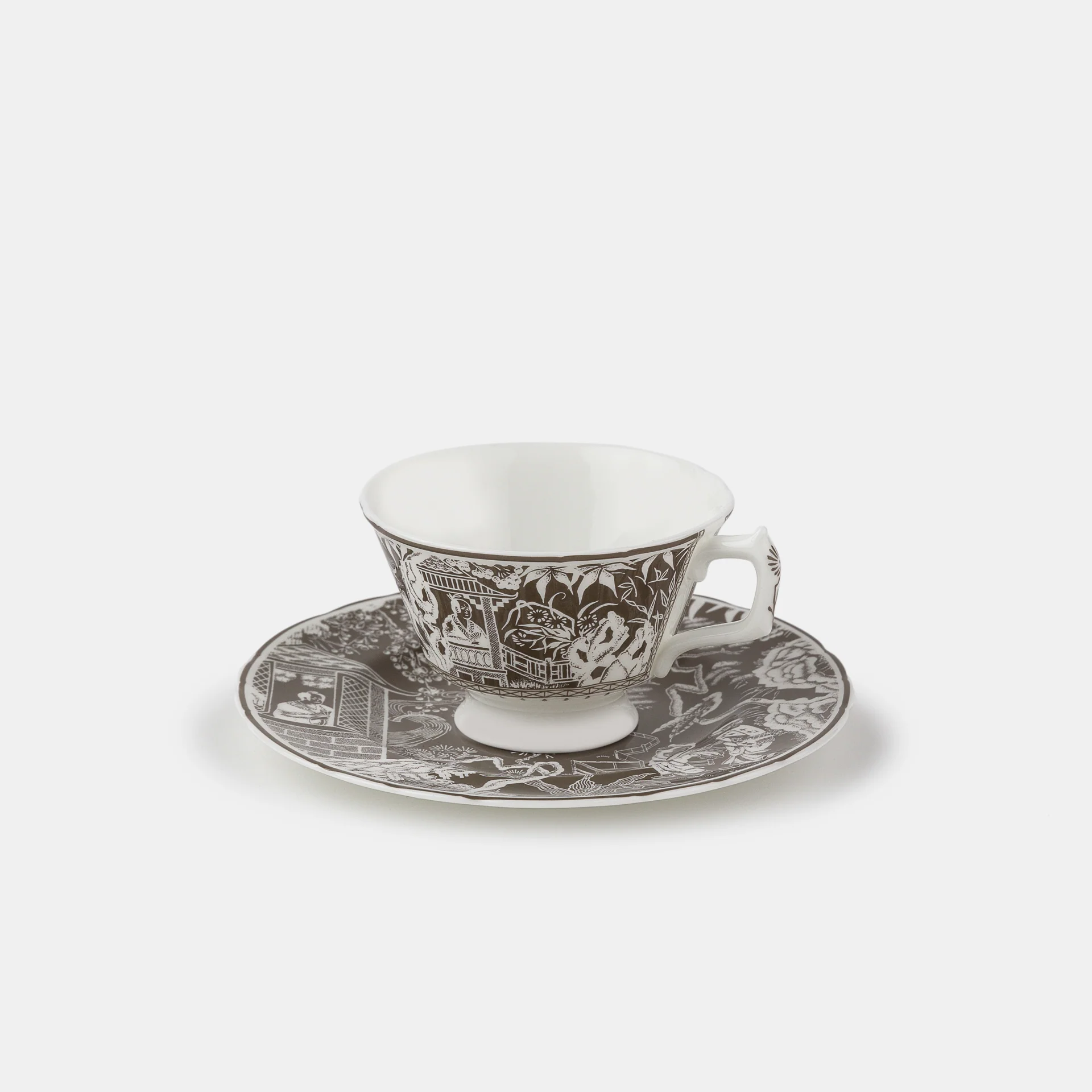 Royal Crown Derby for Biltmore Floral Asian Tea Cup & Saucer - Image 3